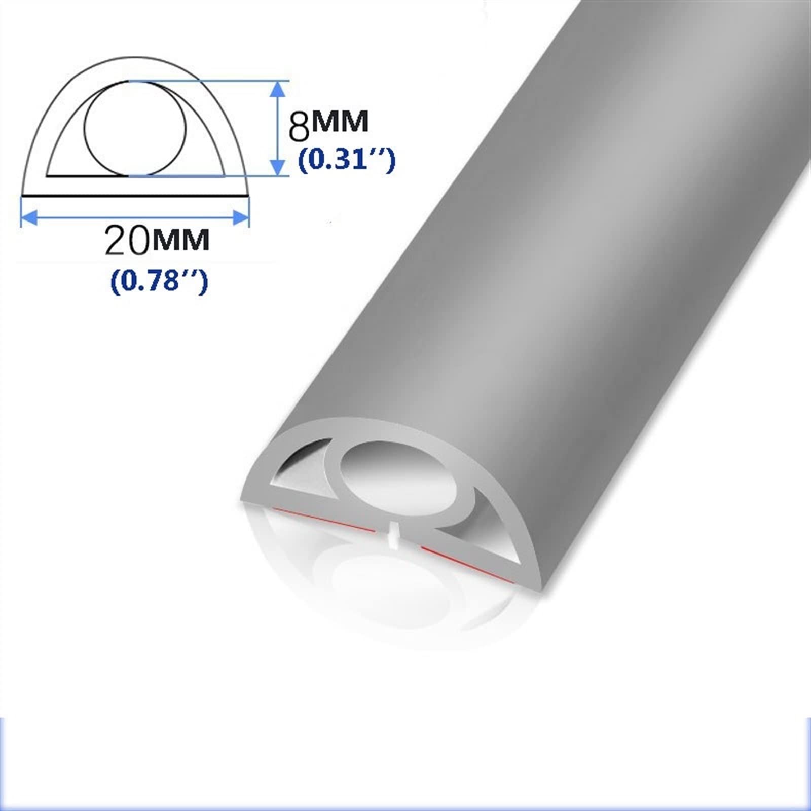 Passe-câble Sol Auto-adhésif – 1 M, Blanc, PVC Souple, Cache Et Protège Les Câbles