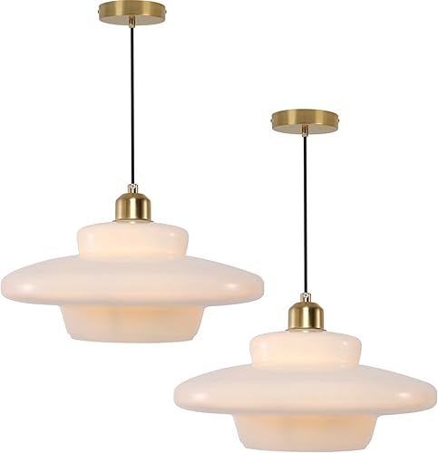 Miniatura 10 de Luces colgantes de globo de cristal, 1 luz, lámpara colgante de isla de cocina, estilo moderno de mediados de siglo, candelabro dorado de granja