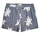 maamgic Mens Swim Trunks 5 Inch with Mesh Lining, Quick Dry Mens Bathing Suit, Swim Shorts for Swimming and Beach, Large