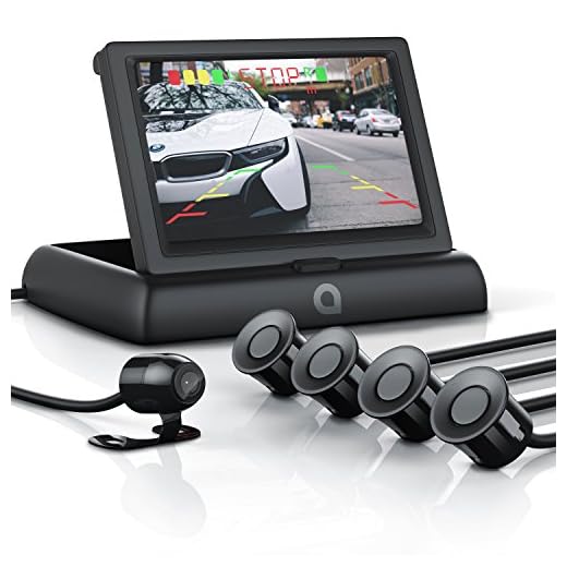 Sistema de sensores de Ayuda al Aparcamiento - Cámara de Coche para Marcha atrás - Sistema de Aparcamiento por visión - Pantalla TFT