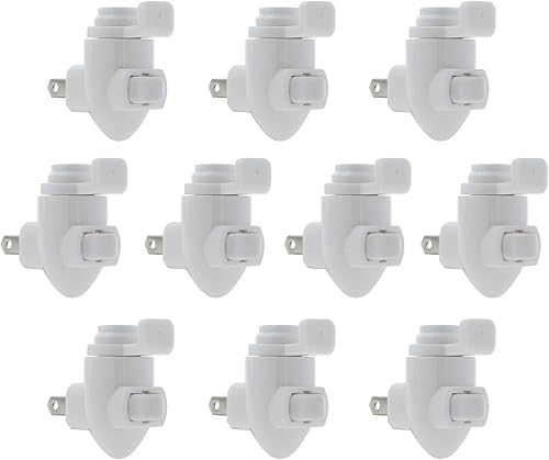 Módulo de luz nocturna enchufable, plástico blanco, ideal para hacer tus propias luces nocturnas decorativas, paquete de 10