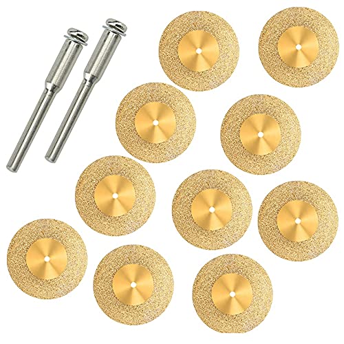 industrious 10 pezzi mola da taglio diamantata dischi tagliati utensili rotanti rivestiti mola diamantata placcata titanio con/mandrino 35 mm
