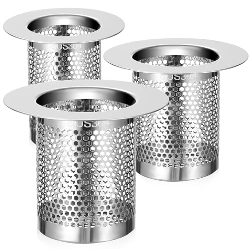 Colador para lavabo y bañera en acero inoxidable DOITOOL 3 piezas