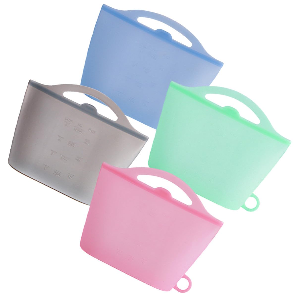 Contenant silicone réutilisable 4 pièces étanches grosse capacité