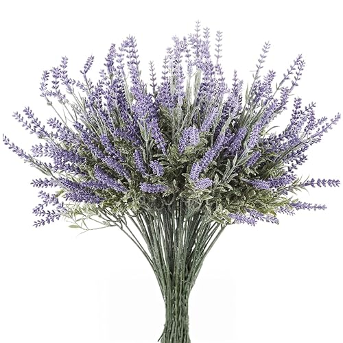 Butterfly Craze Artificial Lavender 8-Piece Bundle – Lifelike Fau...