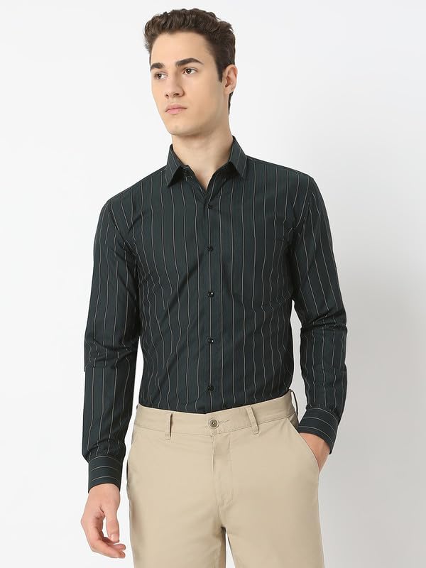 Image of Men's Striped Cotton Formal Shirt