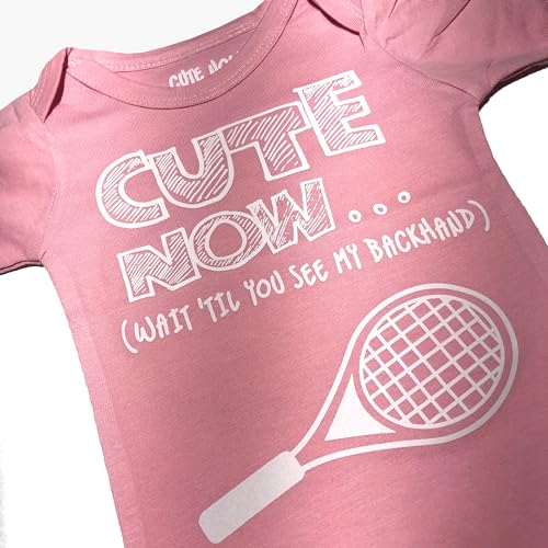 Cute Now... Wait 'Til You See My Backhand - Infant/Baby Tennis Bodysuit Cotton Clothing2