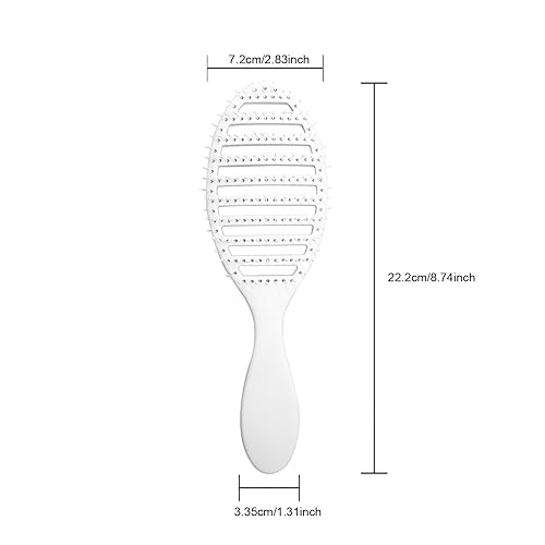 Miniatura 6 de RAIN'S SECRET Cepillo desenredante para mujeres, hombres y niños, cepillos alisadores de cabello para cabello liso, rizado y húmedo, cepillo