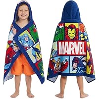 Get Trend Marvel Toalla con Capucha Niño, Poncho Toalla de Baño