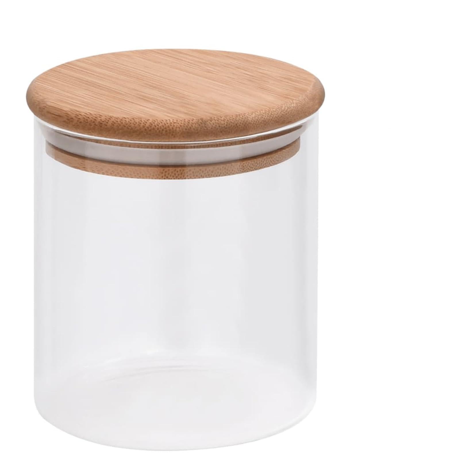 ShGaxin Tarros de almacenaje con Tapa de bambú 10 Unidades 600 ml, Tarros De Cristal con Tapa, Botes Cocina Almacenaje, Frascos De Vidrio, Botes para Especias Cocina