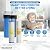 20 x 4.5 inch Two Stage Clear Whole House Water Filter Purification System, 1" in/Out Port Double O Ring Housing w/Sediment GAC Carbon Filters + Pressure Gauge