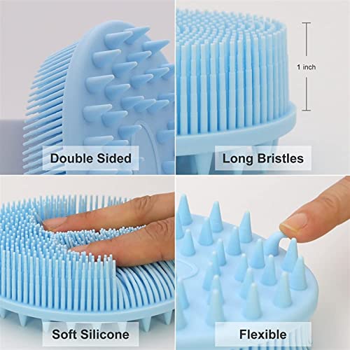 Brosse shampooing silicone bain douche et peigne massage cheveux vert