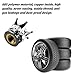 TNAIYH Bling Crown Car Tire Valve Stem Caps, 4PCS Crystal Rhinestone Dustproof Wheel Valve Covers for Women Girls, Diamond Attractive Air Stem Caps, Universal Automotive Accessories (Black/Silver)