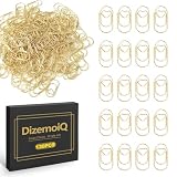 DizemoiQ 130 clips de papel de corazón dorados decorativos para oficina, escuela, boda, artículos de papelería estéticos, como marcapáginas