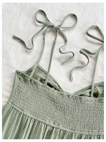 Image of SOLY HUX Women's Summer Cami Sun Dress A Line Tie Shoulder Y2k Cute Casual Short Mini Beach Babydoll Dresses