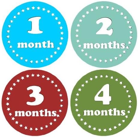 Monthly Stickers Monthly Baby Stickers Monthly Baby Boy Stickers Monthly Star Stickers Colorful Stars Waterproof Baby Shower Gift