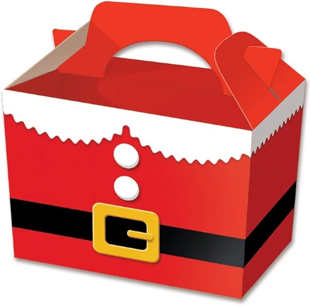 10 x Christmas Santa Suit Party Meal / Treat Boxes