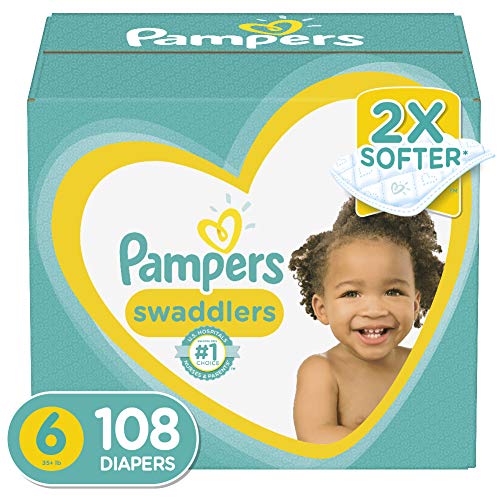 Image of Diapers Size 6, 108 Count - Pampers Swaddlers Disposable Baby Diapers (Packaging & Prints May Vary)