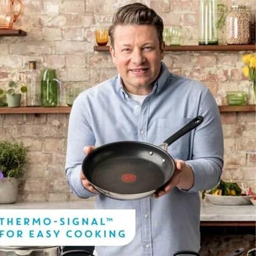 Tefal Jamie Oliver E3032444 Stainless Steel 20 cm Non-stick Induction Saute Pan With Glass Lid, 2.85l - Image 4