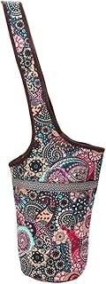 Brien Yoga Mat Bag Canvas Fashion Bag with Large Pocket & Zipper Pocket Fit Most Size Mats Yoga Mat Tote Sling Carrier for Yoga Pilates Gym Exercise Fitness (Mandala)