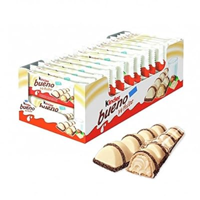Kinder Bueno WHITE Chocolate Bars, Pack OF 30 - Vendido por CANDYWORLD.USA