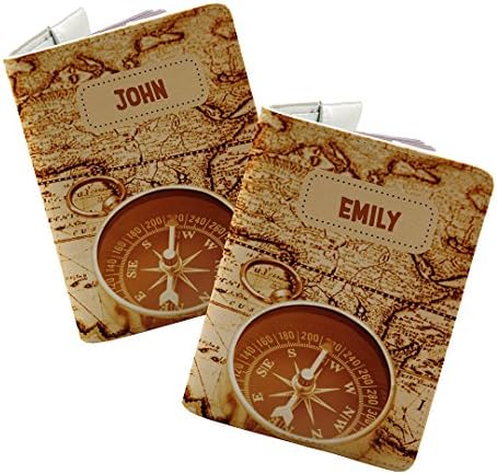 Couple passport holder Set of 2 - Personalized with your Names