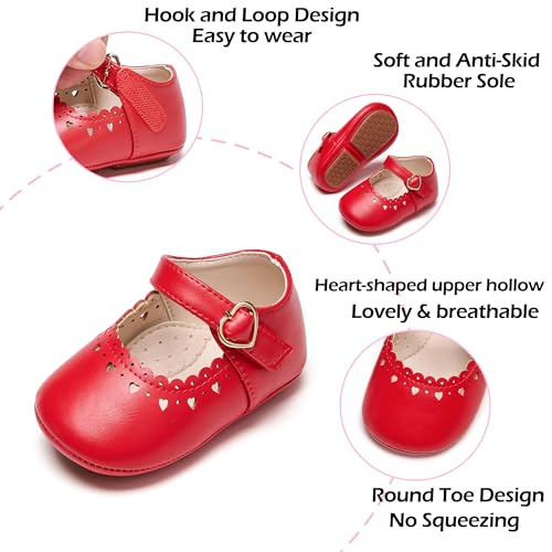 Image of PHIRAMIN Toddler Girl Mary Jane Dress Shoes-Little Girl School Uniform Shoes for Wedding Party