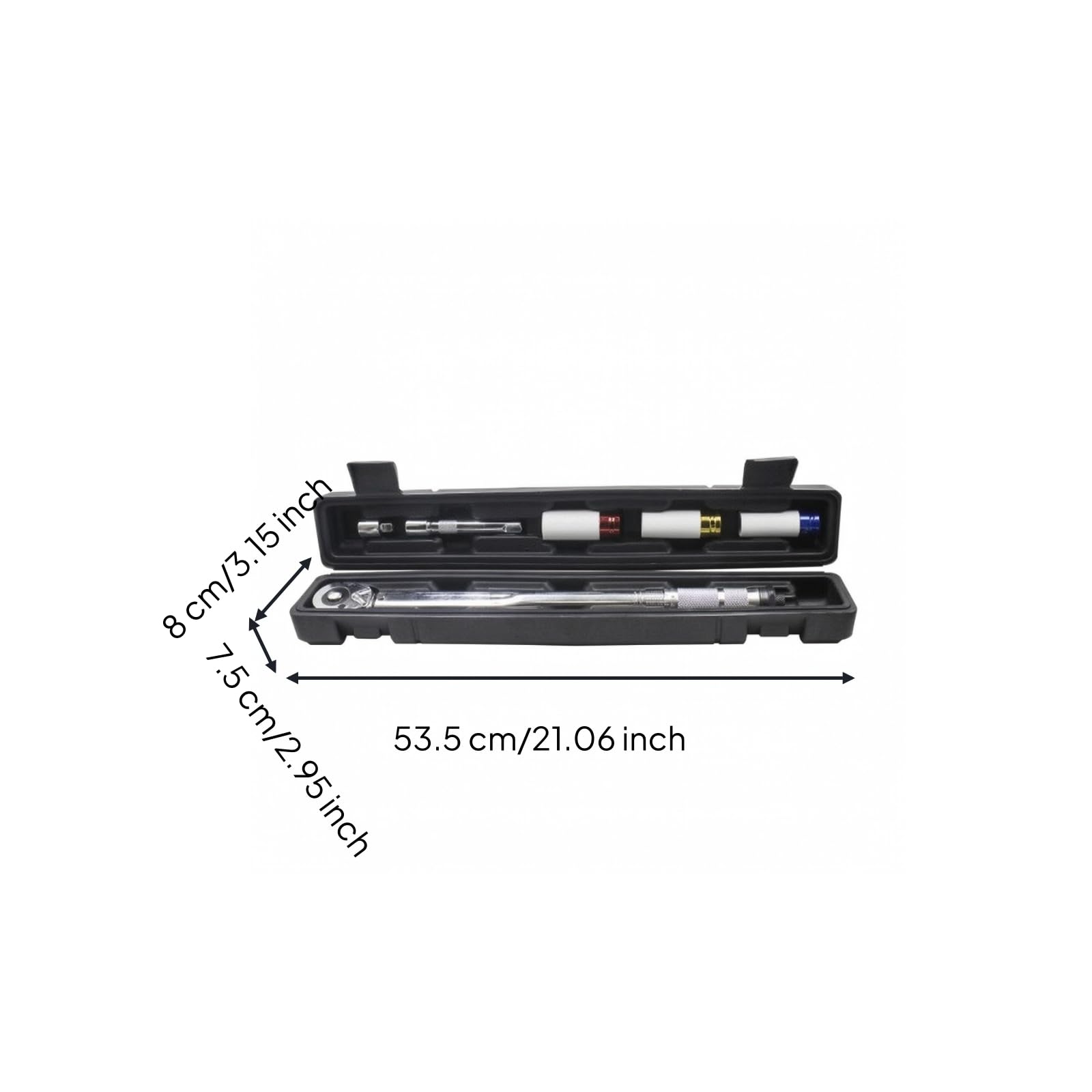 Harilla Kit Chiave Dinamometrica Professionale Impugnatura Zigrinata Antiscivolo, Chiave Dinamometrica con Bussole, tarata, Set di Chiavi Dinamometriche, per Garage