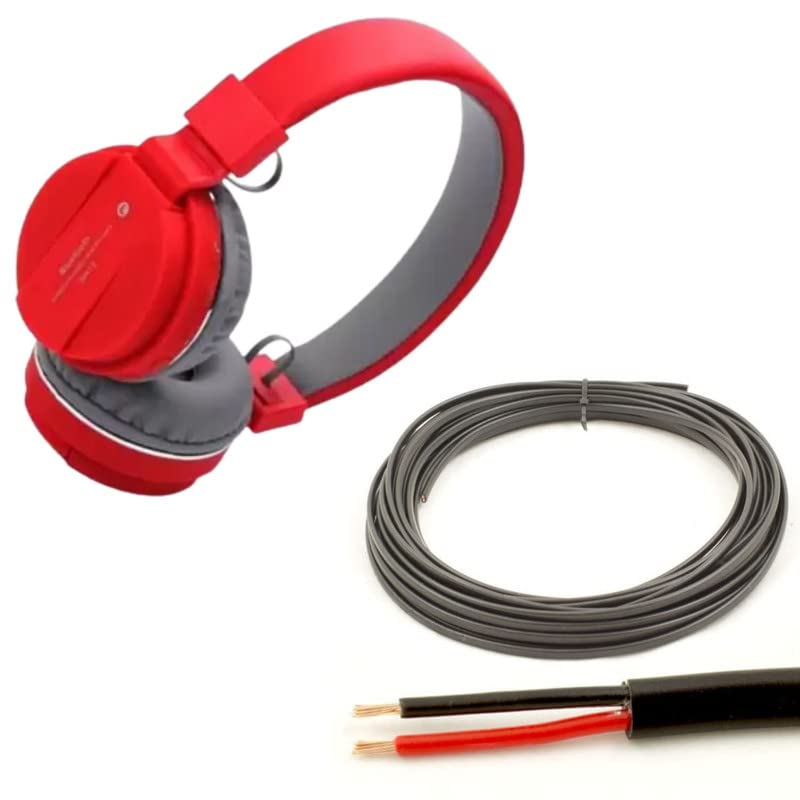 Cospex Combo Pack of 2 Items - Comfortable On-Ear Bluetooth Wireless Headphone, Flat 2 core Copper Wires Cable 1mm for Domestic and Industrial Electric Connections up to 1500 watts 5 Feet-image-46