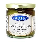 Giusto Sapore Sweet Stuffed Cherry Peppers - Ready to Eat - Gourmet Premium Pepper Brand