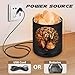 SUNYA Himalayan Salt Lamp - Metal Basket with 5 LED Bulbs, Pink Rock Salt Lamp Night Light with USB Power Cable. Battery Powered Support