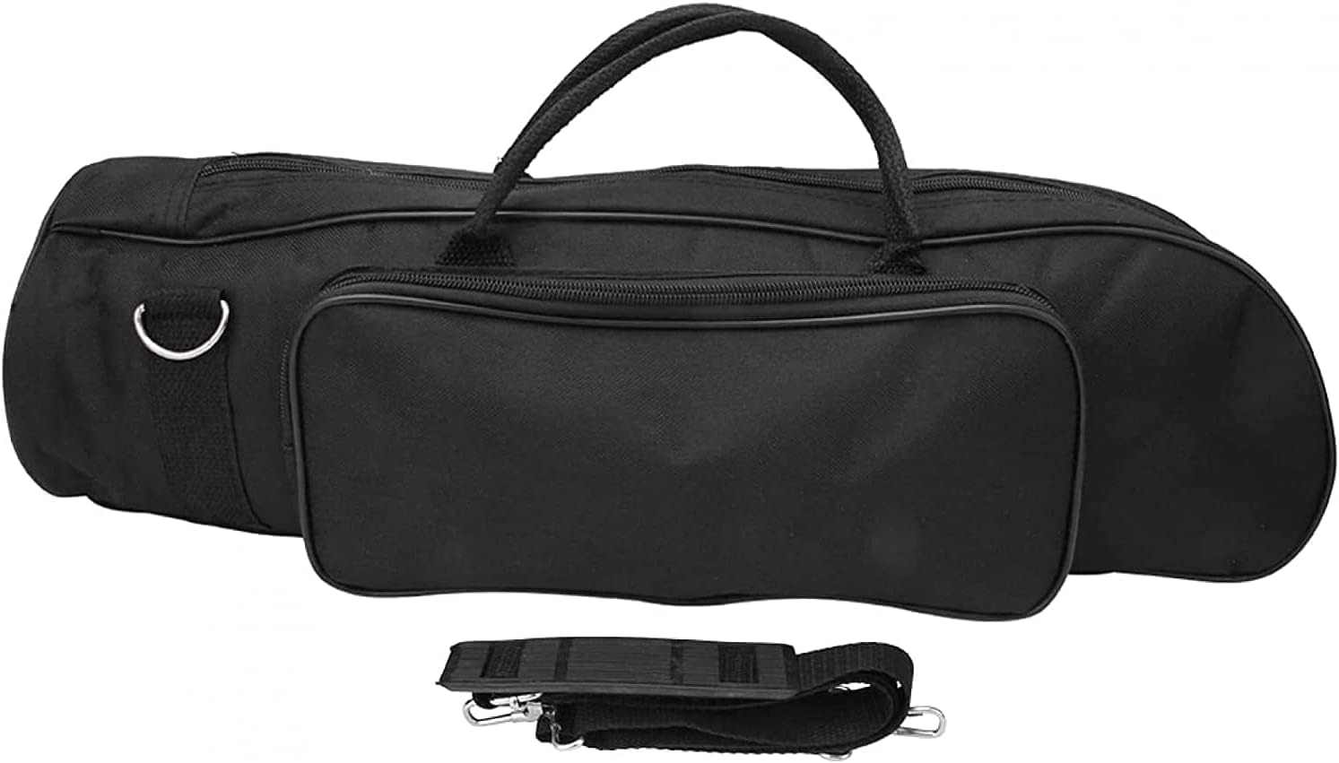 Heavy Duty Padded Trumpet Bag Case and Trumpet Gig Bag (Black+Blue) (Oxford Clothes Black Trumpet)-picture-26