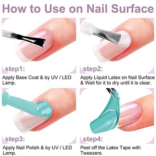 Liquid Latex For Nails - 30Ml Upgraded Antifreeze Fast Drying Latex Tape Peel Off Cuticle Guard, 2 Pack Simply Peel Cuticle Protectors For Nail Art With Tweezers #TOP7