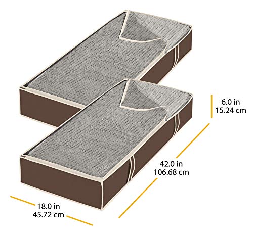 Whitmor Zippered Underbed Bags Java Set Of 2 Pieces #TOP5
