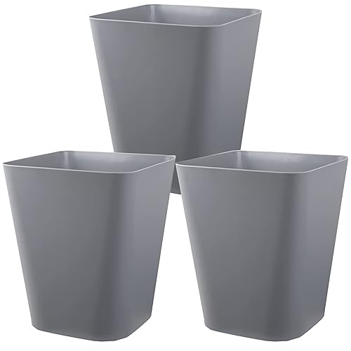 Heagoale Basurero de plástico pequeño para baño, cesta cuadrada de basura para baño, oficina, dormitorio, oficina en casa, debajo del escritorio,