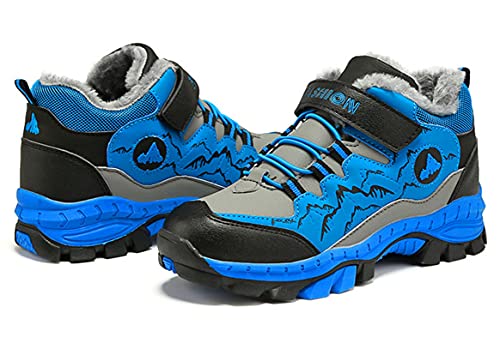WUIWUIYU Youth Boys Outdoors Waterproof Skid-Resistant Sports School Strap Shoes Trainers Sneakers4