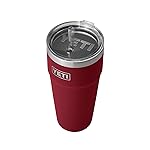 YETI Rambler 26 oz Straw Cup, Vacuum Insulated, Stainless Steel with Straw Lid, Harvest Red