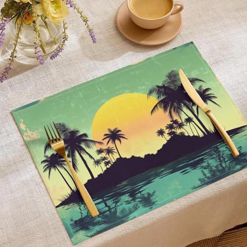 Placemats for dining table en tissu lavable pour salle à manger moderne - 3