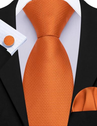 Image of Barry.Wang Men 6PCS Tie Silk Gift Necktie Clip Woven Tie Sets Party | Men Tie Classic Silk Gift Necktie With Tie Clip Jacquard Woven Neck Ties 6PCS Formal Wedding