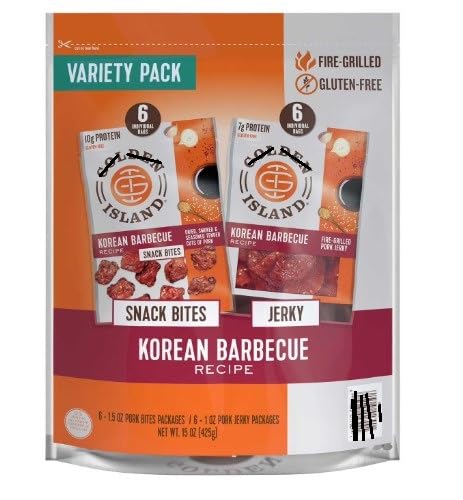Goldd-een Island Korean Barbecue Pork Jerky and Snack Bites, 1.50 oz., 12 pk.