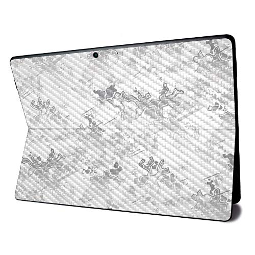 Image of MightySkins Carbon Fiber Skin for Microsoft Surface Pro X - Viper Snow | Textured Carbon Fiber Finish | Easy to Apply, Remove, and Change Styles | Made in The USA