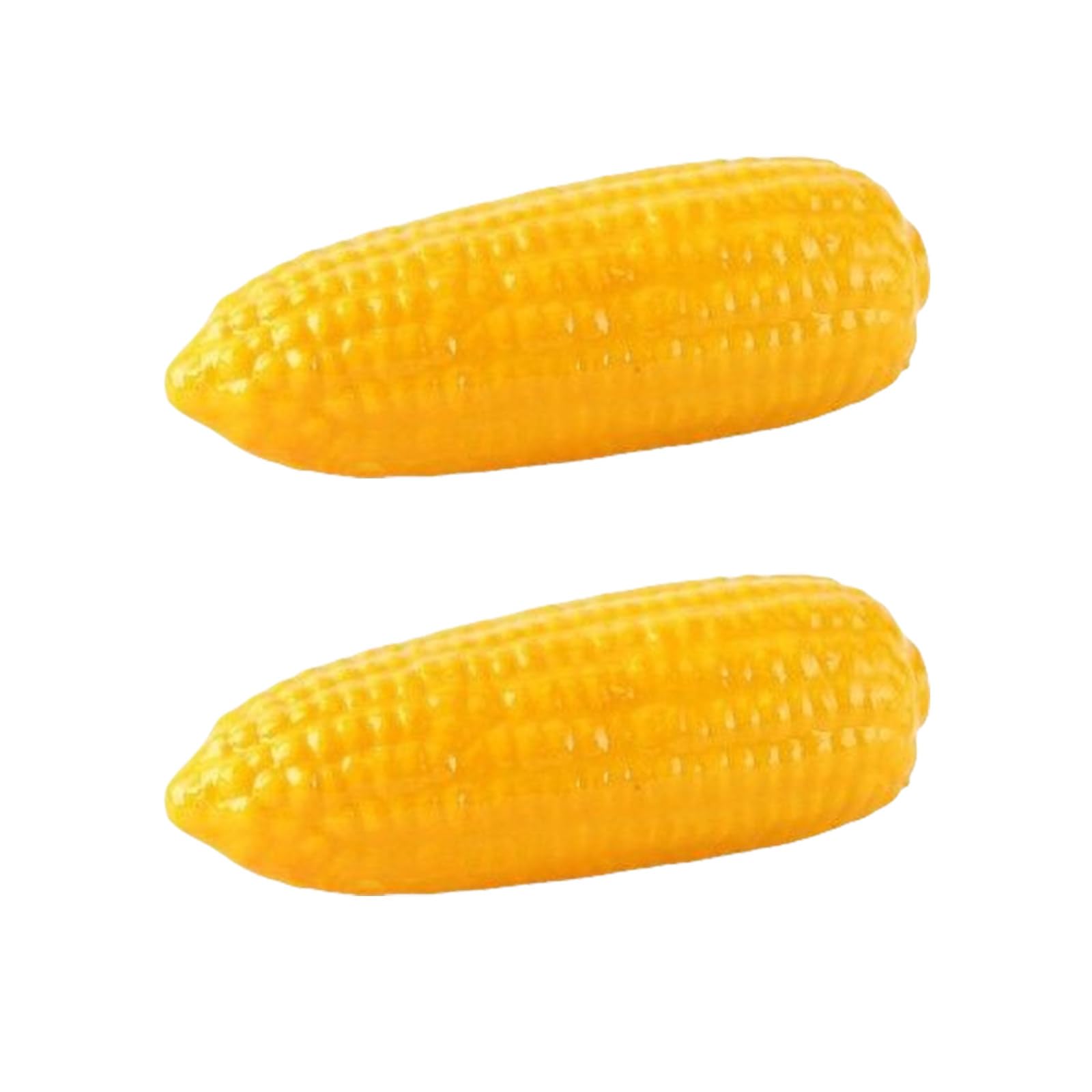 DRAGONRUN 2Piece Artificial Corn Cobs Models Realistic Corn Simulation Vegetable for Basket Display Thanksgiving Party Decoration