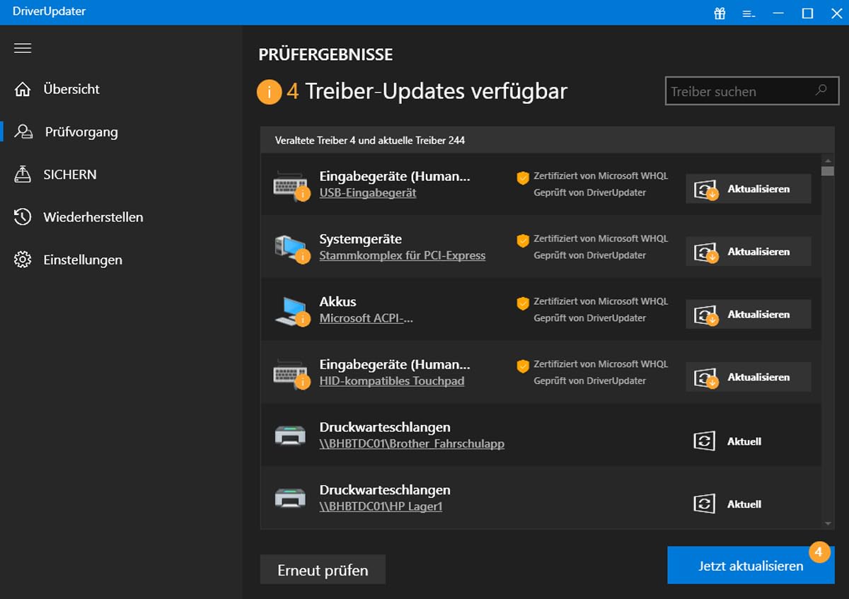 DriverUpdater - Windows Gerätetreiber automatisch aktualisieren, schnelleres und stabiles Windows für Win 11, 10, 8, 7