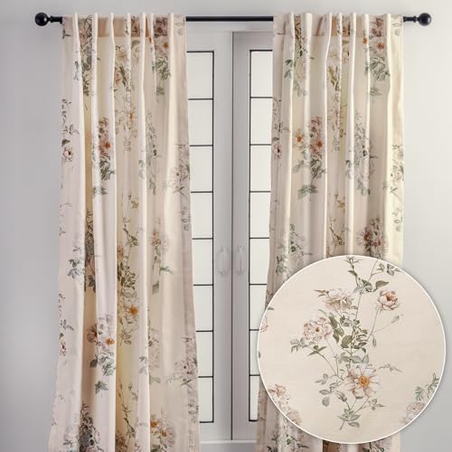 Image of Maison d' Hermine Curtains for Living Room 100% Cotton 50 inchx84 inch (Pack of 1) | 84 inches long Light Filtering Curtains for Windows Bedroom with Rod and Loop Pockets - Villette - Dove Grey