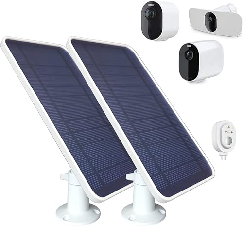 DIANMU Panel solar para proyector Arlo UltraUltra 2Pro 3Pro 4 XLPro 5S 2K (no para Arlo Pro3Pro4) con cable de carga magnético de 13 pies y montaje