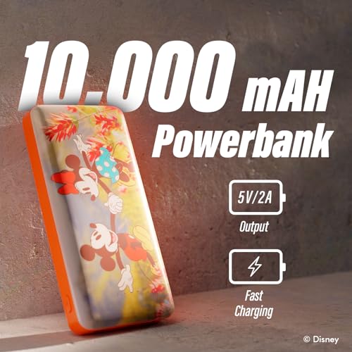 Disney-Mickey-Mouse-and-Friends-10000Mah-Power-Bank-Universally-Compatible-Portable-Phone-Charger-Battery-Pack-wUSB-Charging-Port-Gifts-for-Women-Men-Teens-and-All-Fans-of-Mickey-Mouse