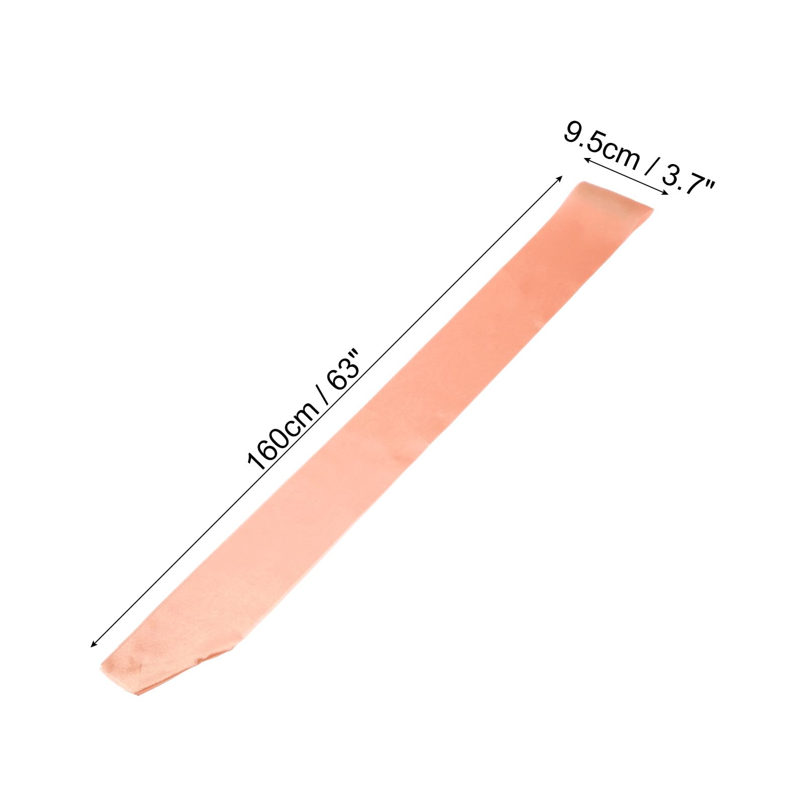 PATIKIL Orange Satin Sash, DIY Customizable Luxury Prom Queen Sash for Weddings Graduations, Parties, 63"x4" - Image 2