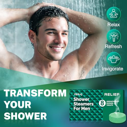 Image of Shower Steamers for Men - 8 Pack Shower Bombs Aromatherapy with Essential Oils, Birthday Gifts for Him Dad Husband Boyfriend, Relaxation Mens Gifts Ideas, Gifts for Men Who Have Everything