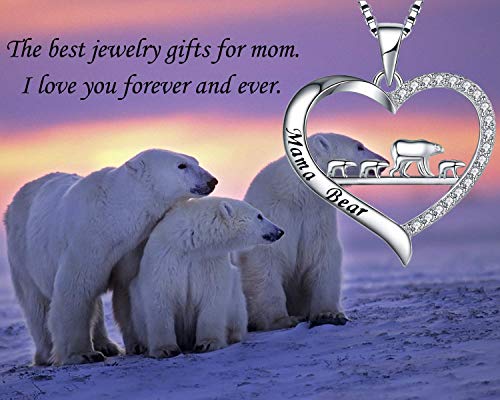 925-Sterling-Silver-Mom-Necklace-Love-Heart-Pendant-Mama-Bear-Panda-Elephant-Sloth-Animal-Necklaces-Mother-Son-Daughter-Jewelry-Gifts-for-Women-Mum-Family