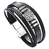 Aplicaciones de las brazalete hombre: Esta pulsera hombre cuero se puede usar en casi cualquier ocasión, combina a la perfección con un blazer o una camiseta informal. Es ideal para vacaciones, festivales, playa, fiestas, viajes, ocio, trabajo y para el día a día. Esta pulsera cuero irradia un estilo relajado, añadiendo un toque de personalidad y elegancia a tu atuendo.